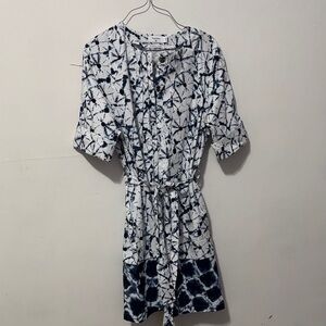 Thakoon Black and White Tie-Dye Mini Dress